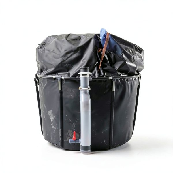 Home Bio Gas Digester System, Model PX-2.65, 59 * 59inch, DIY Biodigestor Kit, Make Your Own Biodigester System, Treat Food Residue Pig Waste Cow Manure, Get Biogas Fuel for Home Cooking-2
