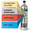 Multi Calibration Gas Mix NorLab 29L 25ppm H2S 100ppm CO 2.5% CH4-0